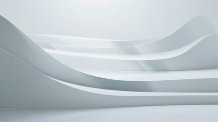 Poster - Minimalist white abstract background featuring soft gradients and generous copy space, perfect for contemporary advertising or sleek wallpaper.