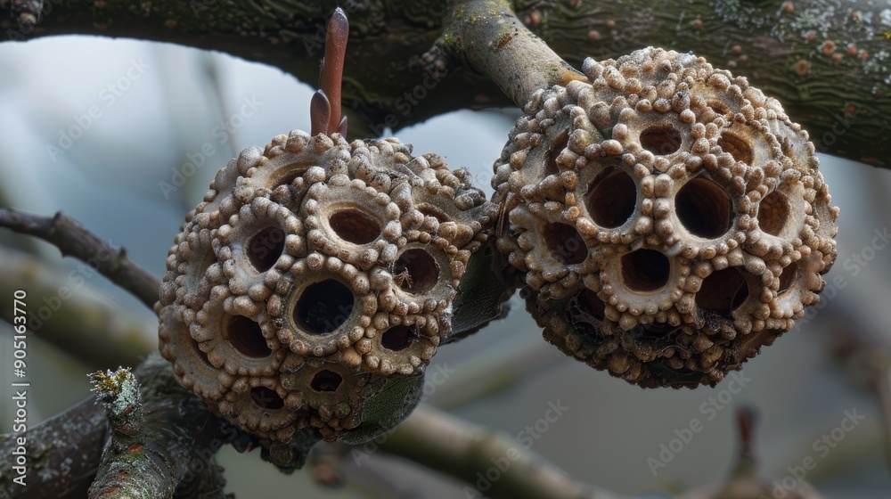 Tree Burr Knot Burl or Crown Gall close up plant disease that cause abnormal growths of galls