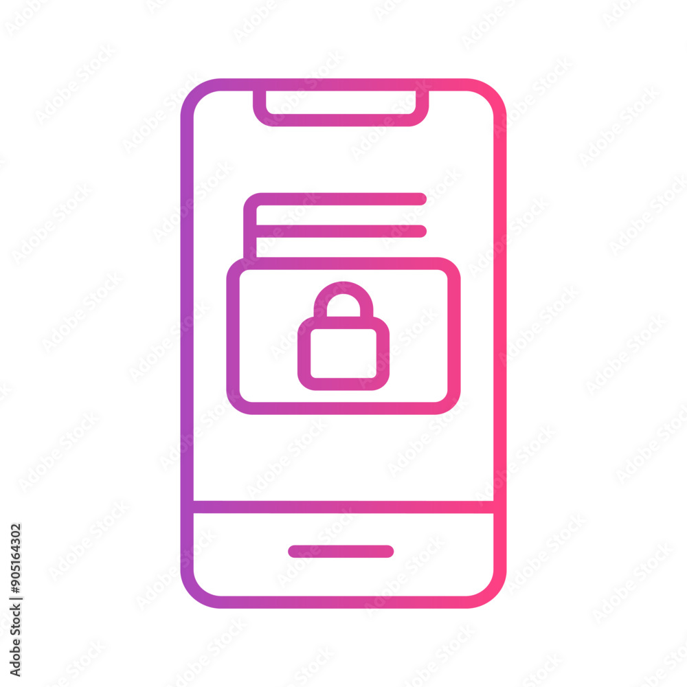Payment Encryption Icon Payment secure gradient icon. payment, wallet, and business symbol ...