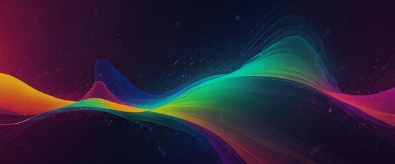 Sticker - abstract background with glowing lines