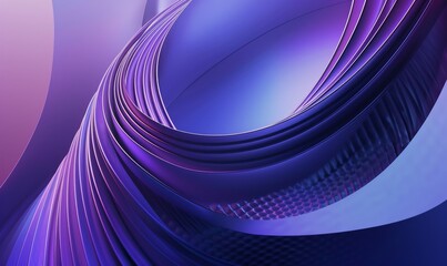 Poster - Abstract background wallpaper, purple and blue background with three-dimensional curves, in a simple and elegant style