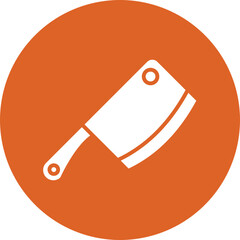 Sticker - Cleaver glyph circle icon