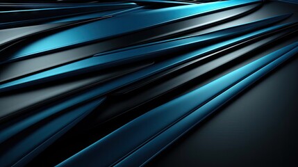 Fototapete - a blue and black abstract background with lines