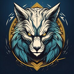 Poster - wolf logo illustration