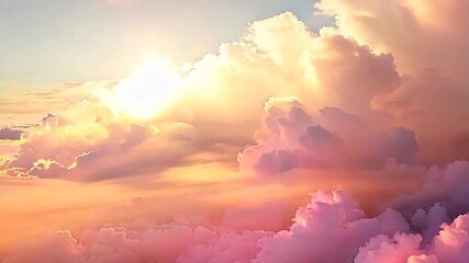 Wall Mural - Vibrant sunrise clouds in the sky