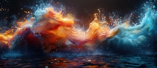 Wall Mural - Abstract Liquid Explosion with Vibrant Colors