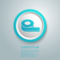 Wall Mural - Tape measurement icon symbol logo template. Vector