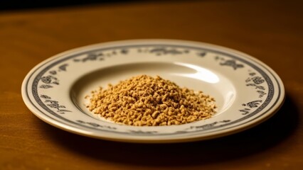 Wall Mural -  A single grain of rice in a white bowl