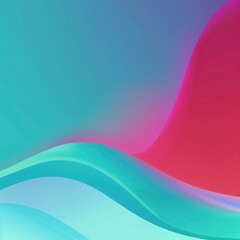 Poster - A vibrant abstract background featuring smooth curves and gradients in blue, pink, and teal hues, perfect for digital designs.