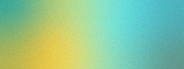 Poster - Green blue grainy gradient background light vibrant colors noise texture with  rough grain, noise, and bright spots. Design with Grainy Texture Gradient in Yellow Gray and Turquoise.
