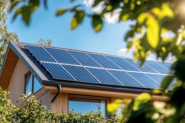 Solar panels on a roof.