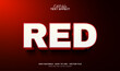 © DzakiraStudio - Editable red text effect, 3d vector text style effect