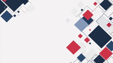 Poster - This abstract background features a modern and minimalist design with red, blue