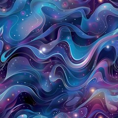 Wall Mural - abstract cosmic waves background with swirling colors
