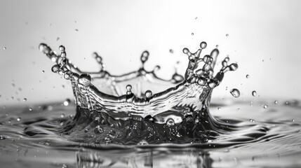 Aufkleber - Monochrome Water Splash