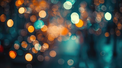 Poster - Night light bokeh background