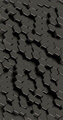 Aufkleber - Colorful Illuminated Hexagonal Pattern on a Dark Background

