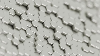 Aufkleber - Abstract Hexagonal Pattern with Colorful Highlights on a Light Background