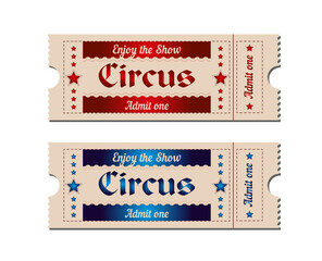 Vector vintage circus ticket. llustration of vintage circus ticket for festival