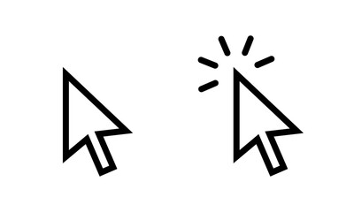 Wall Mural - Cursor icon set. Click icons