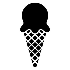 Canvas Print - ice cream cone icon logo