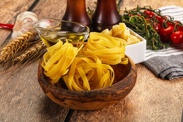 Sticker - Raw dry Italian pasta - pappardelle