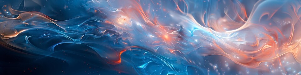 Wall Mural - colorful abstract fluid background banner