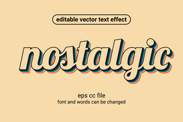 Poster - colorful retro Editable Text Effect Style