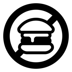 Sticker - no junk food icon