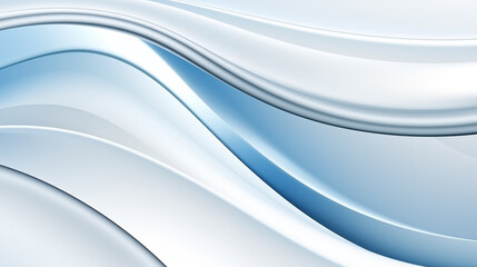 Fototapete - Abstract white wavy background with streaks of blue color.