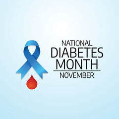 vector graphic of National Diabetes Month ideal for National Diabetes Month celebration.