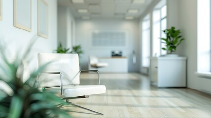 Poster - BLURRED MEDICAL OFFICE BACKGROUND MODERN BUSINESS BACKDROP ROOM BACKDROP : Generative AI