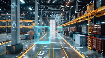 Poster - Logistics warehouse and communication network : Generative AI