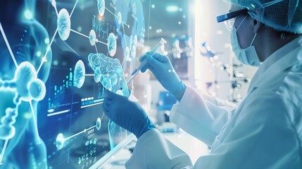 Poster - Healthcare and medical doctor working in hospital with professional team in physiciannursing assistant laboratory research and development Medical technology service to solve people he : Generative AI