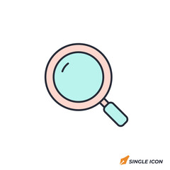 Poster - Magnifying Glass icon vector illustration. Magnifying Glass symbol isolated on white background