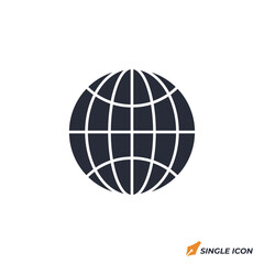 Poster - Globe icon vector illustration. Globe symbol isolated on white background