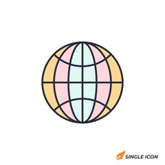 Poster - Globe icon vector illustration. Globe symbol isolated on white background