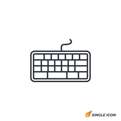 Poster - Keyboard icon vector illustration. Keyboard symbol isolated on white background