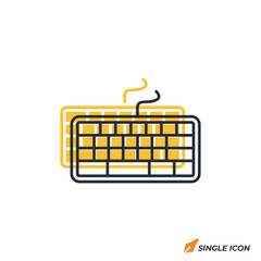 Poster - Keyboard icon vector illustration. Keyboard symbol isolated on white background