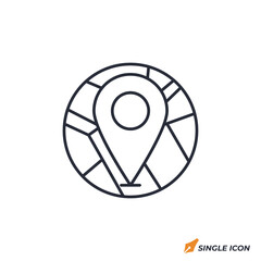 Poster - Map Pin icon vector illustration. Map Pin symbol isolated on white background