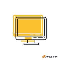Poster - Monitor icon vector illustration. Monitor symbol isolated on white background