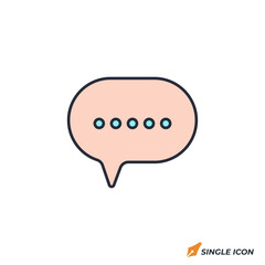 Leinwandbilder - Speech Bubble icon vector illustration. Speech Bubble symbol isolated on white background