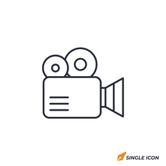 Leinwandbilder - Video Camera icon vector illustration. Video Camera symbol isolated on white background