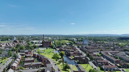 Canvas Print - New Islington and Greater Manchester aerial view