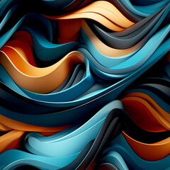 Wall Mural - Pattern perect repeat, 3d vibrant colors,  boost your design with modern art