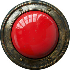 Poster - Red button in frame