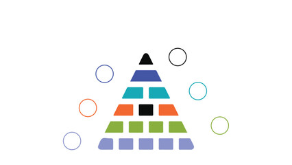 Wall Mural - Pyramid infographic presentation layout fully editable.