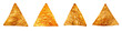 © muhamad - Collection of single triangle shape nacho chip isolated on white or transparent background
