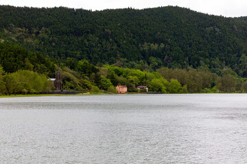 Wall Mural - Landscape of Furnas Lake (Lagoa das Furnas) São Miguel Island, Azores.