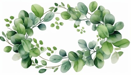 Sticker - Watercolor Eucalyptus Wreath